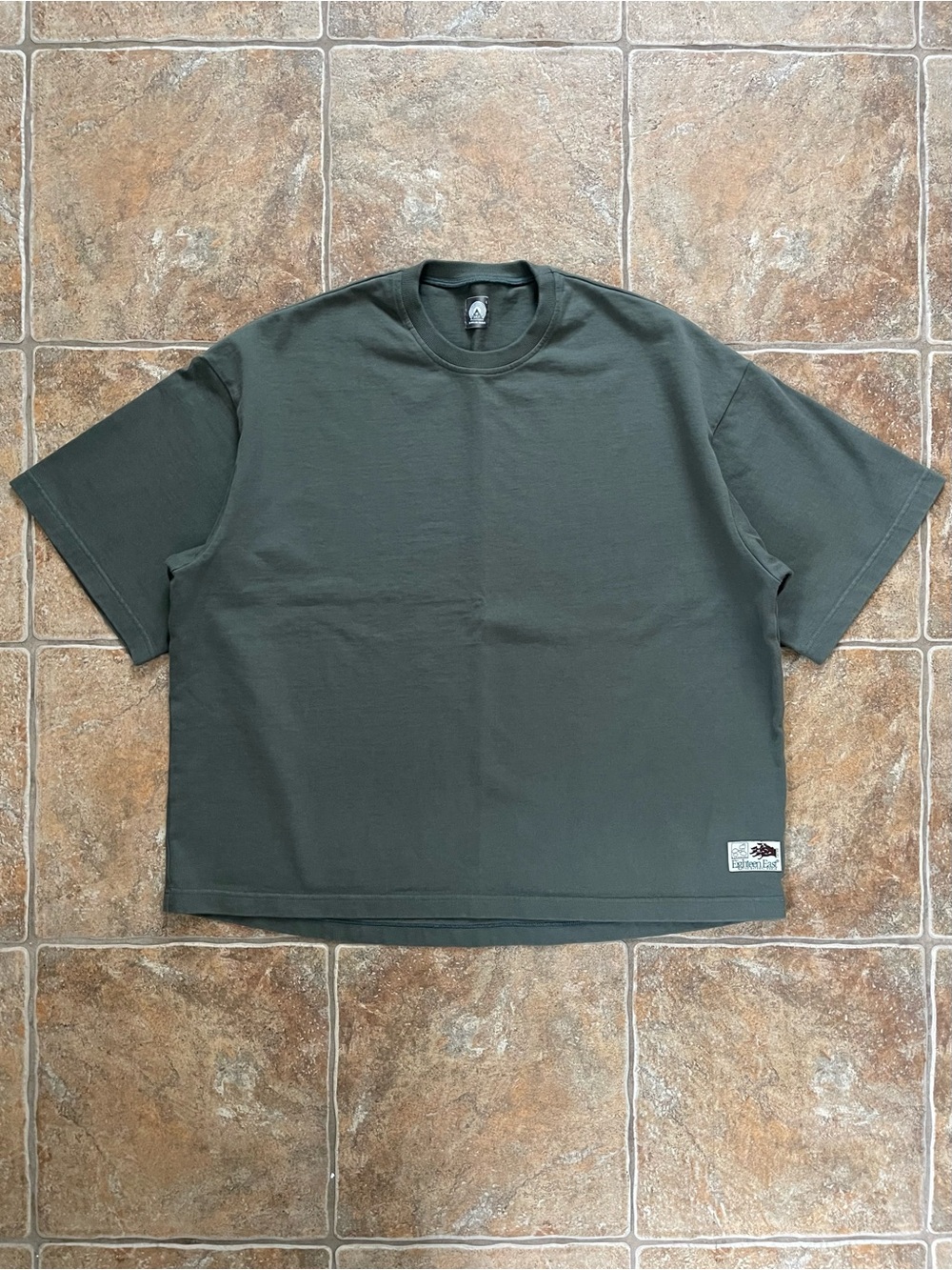 GRAHAME BIG TEE - DARK SAGE HEAVYWEIGHT COTTON JERSEY